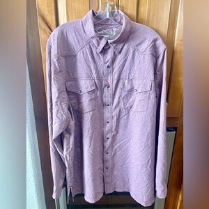 Gameguard Men’s Lavender Button-Down Western Shirt -Never Worn